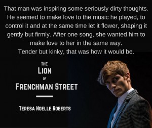 Handsome redhead from cover of The Lion of Frenchman Street. Text That man was inspiring some seriously dirty thoughts. He seemed to make love to the music he played, to control it and at the same time let it flower, shaping it gently but firmly. After one song, she wanted him to make love to her in the same way. Tender but kinky, that was how it would be.